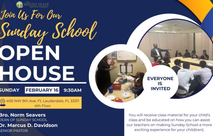 Sunday School Open House